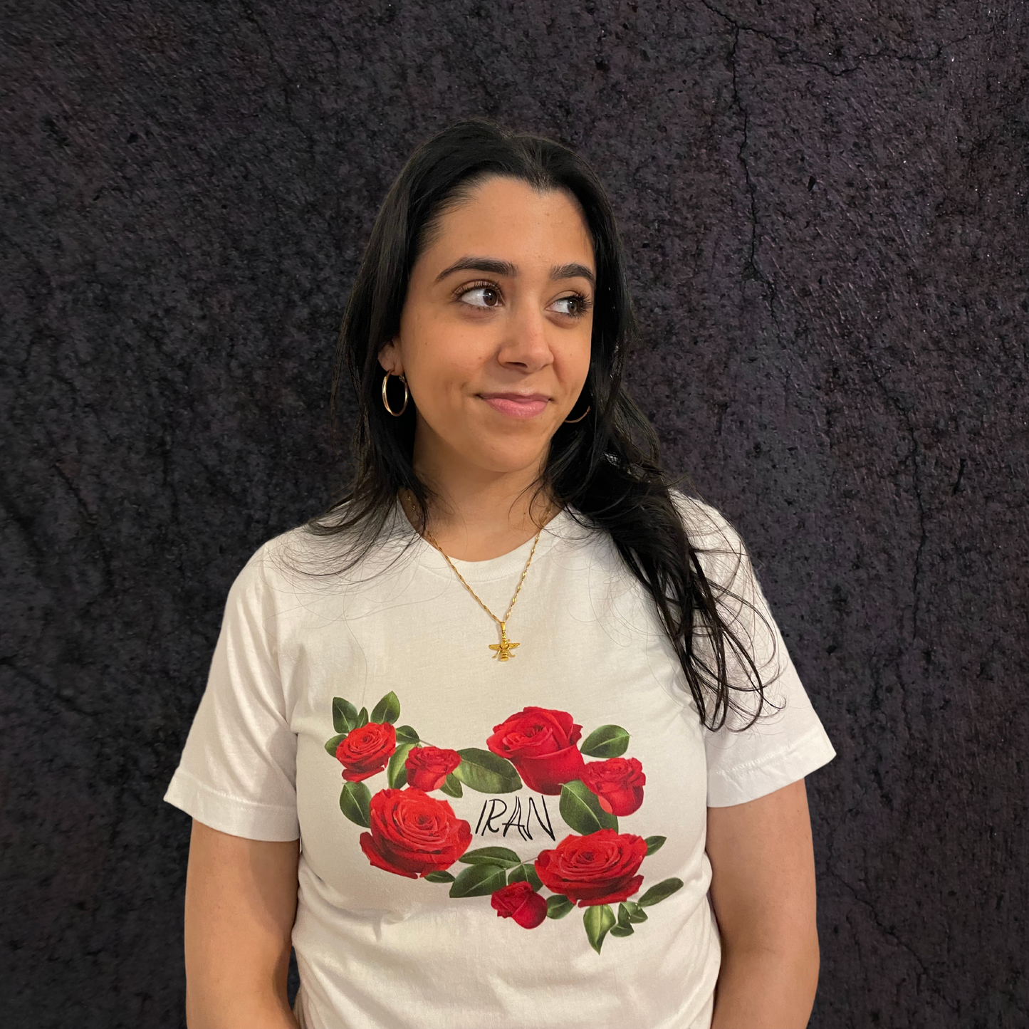 Iran with Roses T-Shirt (White)