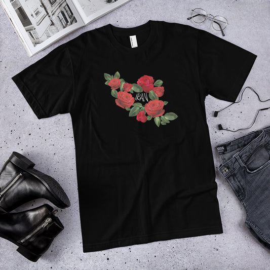 Iran with Roses T-Shirt (Black)