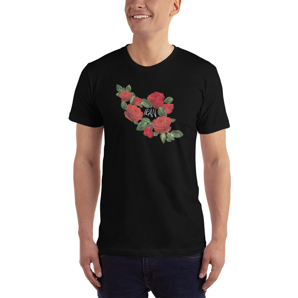 Iran with Roses T-Shirt (Black)