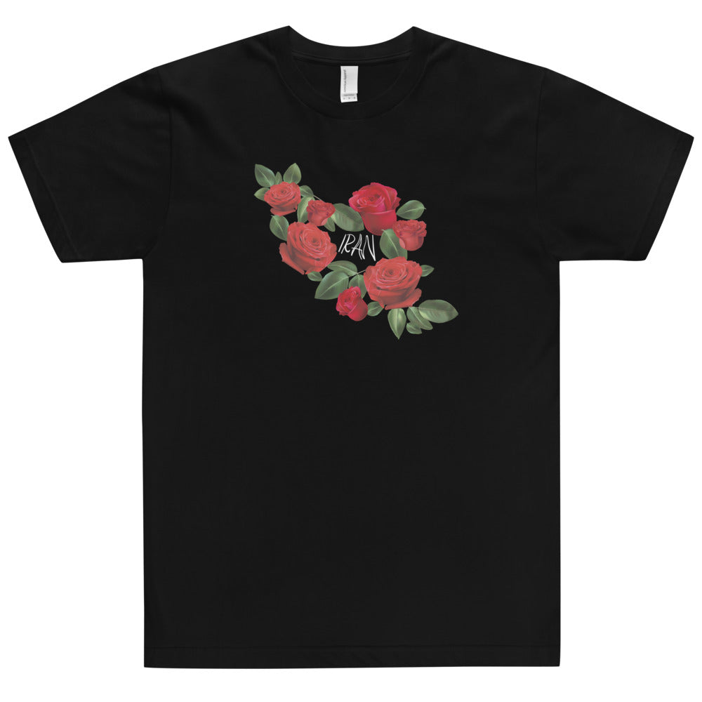 Iran with Roses T-Shirt (Black)